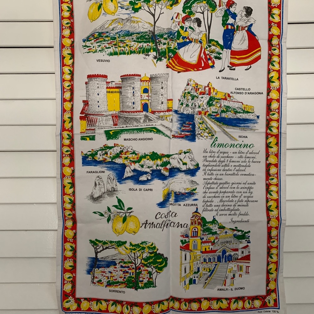 Italian Napoli landmark Tea Towel souvenir